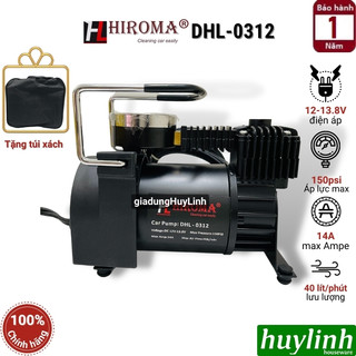 Máy bơm lốp mini ô tô Hiroma DHL-0312 - 12V
