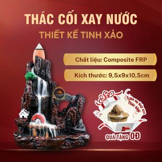 Tháp Khói Tiểu Cảnh Cối Xay Nước  Tramvn Trầm Hương Đốt Nụ Phong Thuỷ