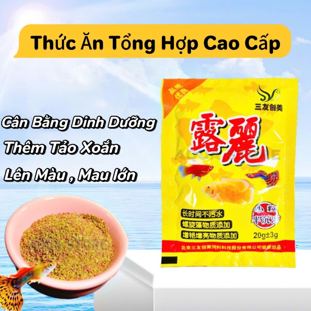 Thức ăn Cao Cấp cho cá 7 Màu, Betta ,Guppy , cá Xiêm- Cám cá cao cấp
