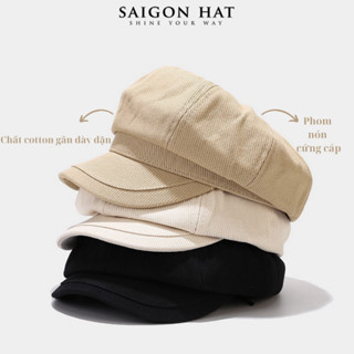 Mũ nồi nữ trơn nón beret nữ form baker thuỷ thủ SAIGON HAT thời trang phong cách Hàn Quốc chất cotton dày dặn đẹp