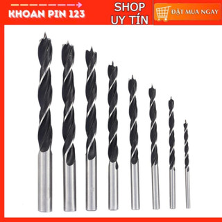 Mũi khoan gỗ bằng thép tốc độ cao HSS thiết kế 3 cạnh tăng độ chính xác 3mm-10mm
