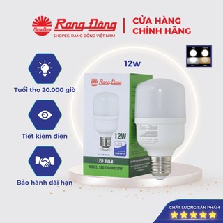 Đèn LED Bulb trụ Rạng Đông 20W, 14W, 12W, 10W - Tổng kho kim khí điện nước