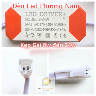 Nguồn đèn led âm trần jack kẹp gài 4w đến 24w