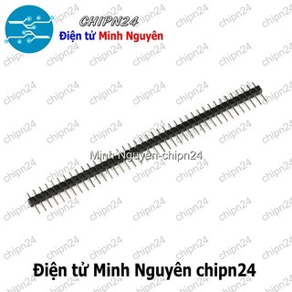 [3 CÂY] (TK1.2) Header Hàng rào Đực Đơn Thẳng 1x40p ĐEN 2.54MM