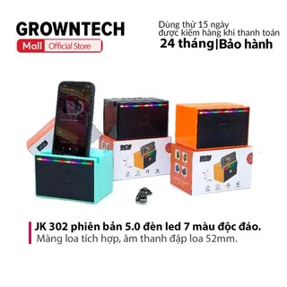 Loa bluetooth jk302 led rgb growntech bass trầm làm giá đỡ điện thoại, tiện lợi