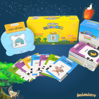 Máy đọc thẻ song ngữ Việt - Anh Máy đọc thẻ tiếng anh 112 - 225 thẻ flashcard cho bé tập làm quen ngôn ngữ sớm