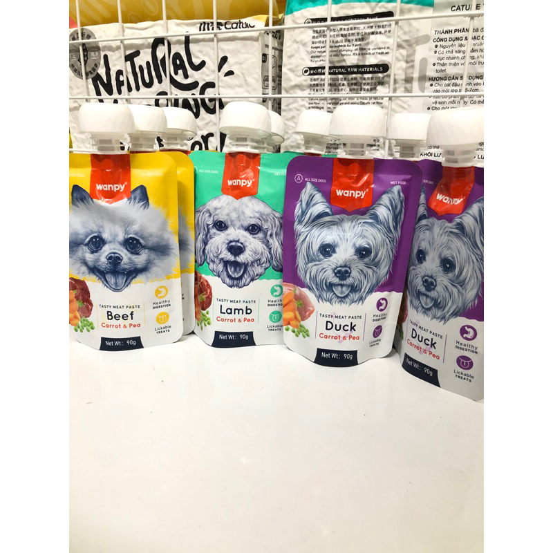 Súp Thưởng Cho Chó Wanpy Nắp Vặn Gói 90gr