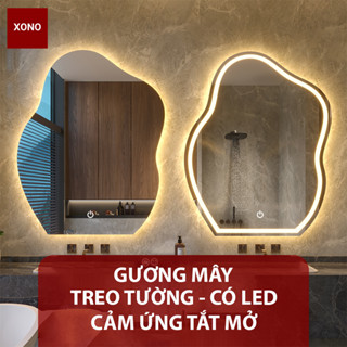  Gương Mây có led treo tường gương soi siêu nét thương hiệu XONO bao bể vỡ cảm ứng tắt mở nhiều kích thước 