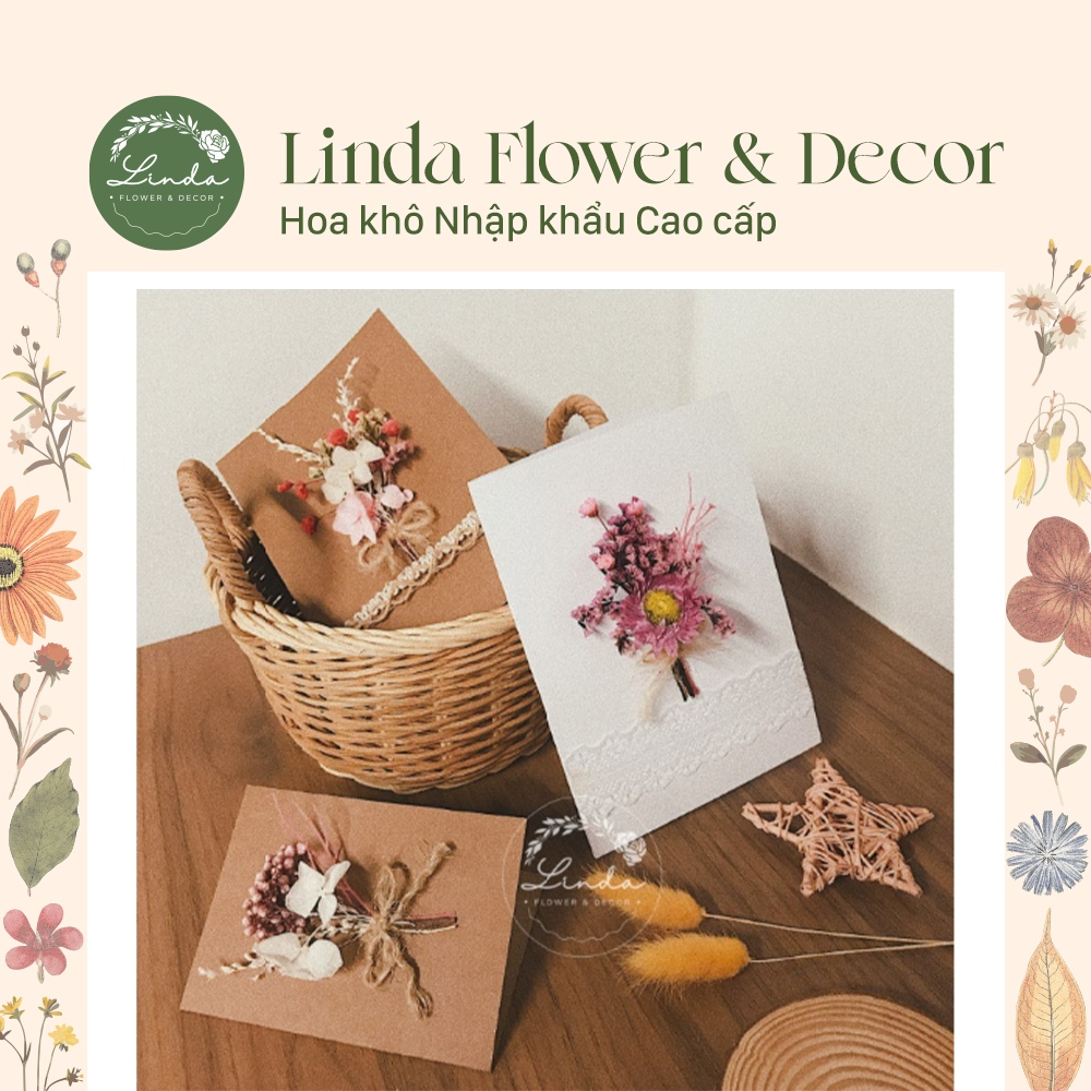 ❤️FREESHIP❤️Thiệp Hoa khô Handmade❤️FREESHIP❤️Độc đáo