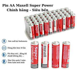Pin maxcel AA chính hãng vỏ bọc kim loại bền không bị chảy nước