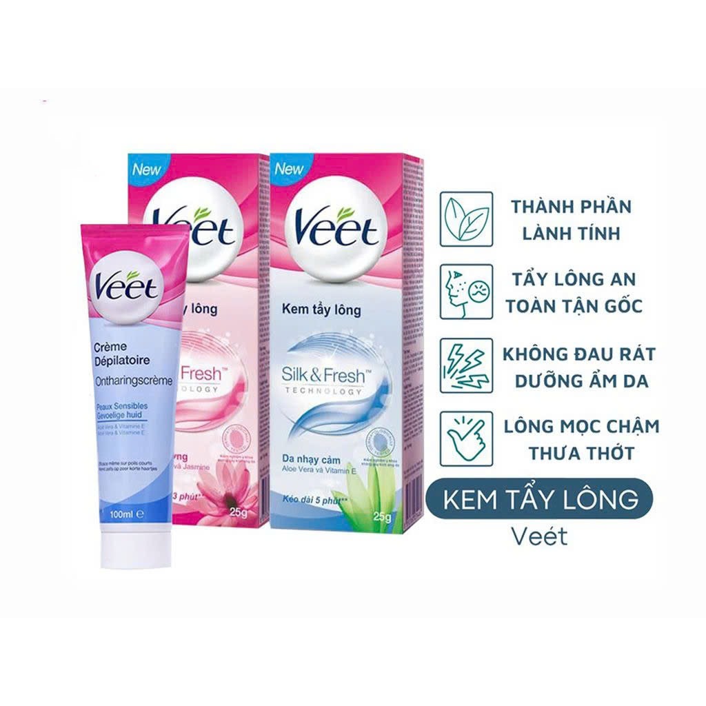 Kem tẩy lông da thường và da nhạy cảm VeetT 25g