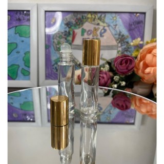 Chai bi lăn 10ml trong nắp vàng trơn