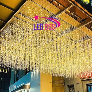  Đèn Nháy Rèm 12M   0,6M 60 Sợi Rủ. Đèn Led Mành 12m 60 Sợi Rủ 