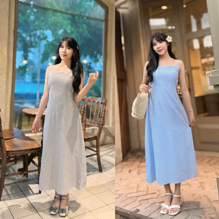 Đầm 2 dây maxi dáng dài thắt nơ eo Q3 - Orimi