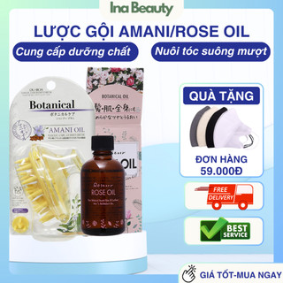 Lược Gội Đầu Massage Anami Tinh Dầu Rosenoa Rose Oil Chính Hãng Nhật