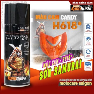 Chai sơn samurai màu cam candy h618 - son xịt samurai