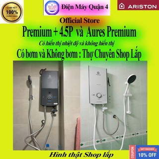 Máy nước nóng trực tiếp ariston 4500w aures premium 4.5p - ariston aures premium 4.5 ko bơm