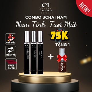  Combo 3 chai nước hoa nam 10ml MỚI HOT - Kèm Quà Tặng - Nam tính Tươi mát Mạnh mẽ - Seelab 