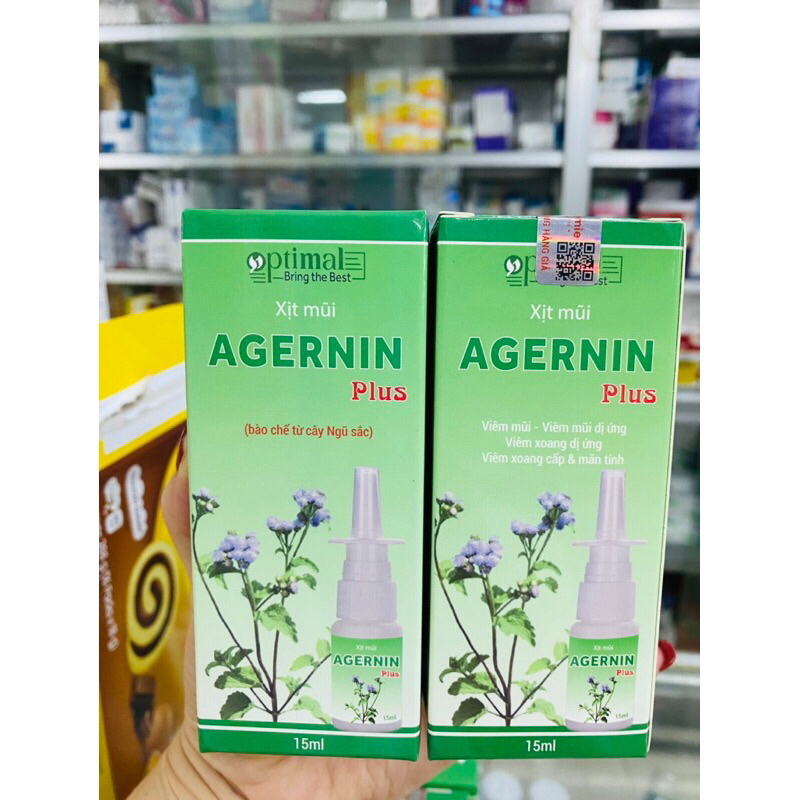 Xịt mũi AGERNIN  Plus Dược Liệu mũi hoa ngũ sắc