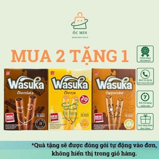 [MUA 2 TẶNG 1] Bánh quế Wasuka, Wasuka Premium Rolled Wafer, Hộp 20 thanh