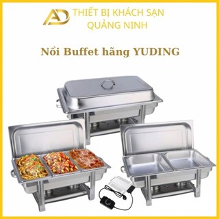 Nồi hâm buffet 1 ngăn/2 ngăn/ 3 ngăn dùng đun cồn hoặc cắm điện hãng yuding mã sp yd-633-2-3