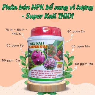 Phân bón Siêu Kali TD -SUPER KALI hộp 100gr giúp ra hoa đồng loạt, bông to (Vườn Sài Gòn)