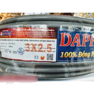 BÁN LẺ 50M - DÂY DAPHACO 3X2.5 DÂY ĐIỆN 3 RUỘT VỎ BỌC XÁM LÕI 3X1.3mm2