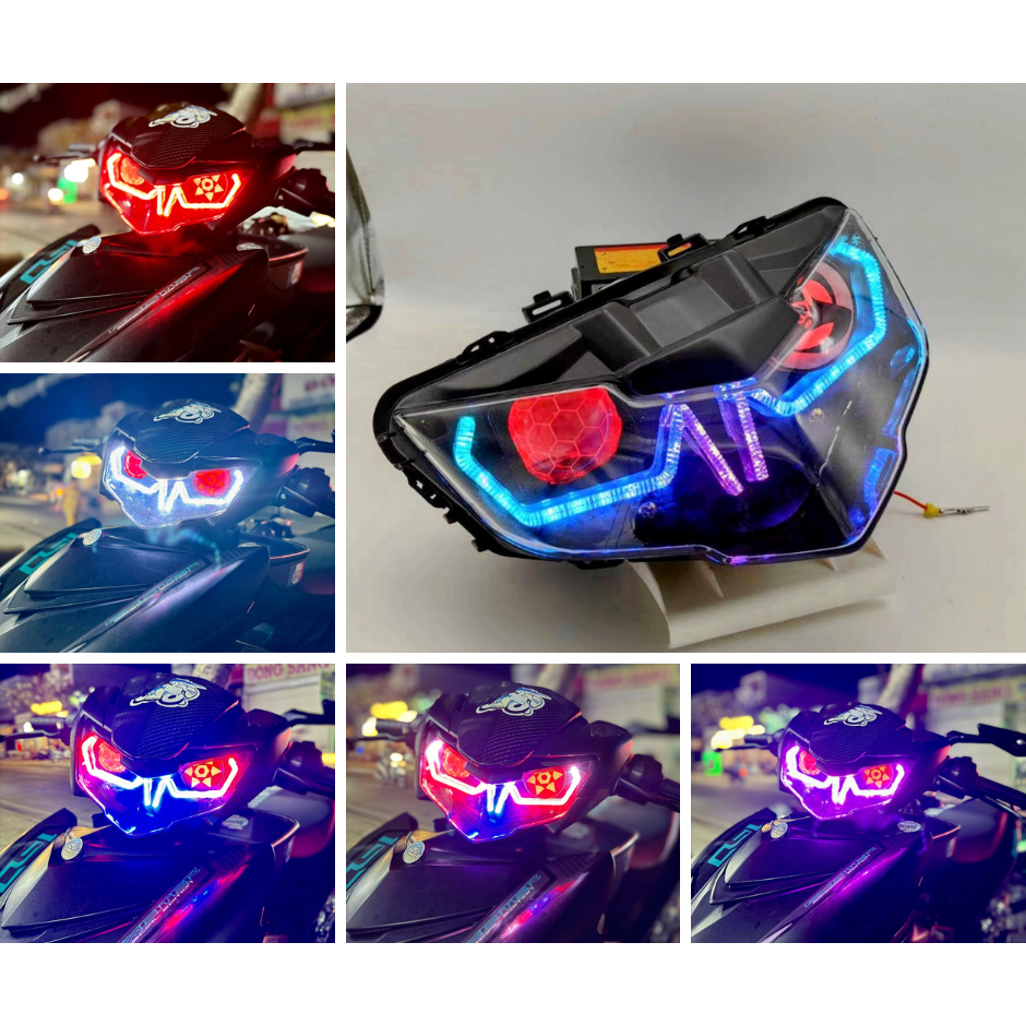 [CHỈNH MÀU APP] Đèn pha TST bi cầu Ma 1.5 lắp sẵn trên choá Ex150 v2 2019