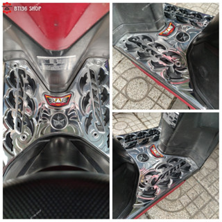 Thảm Để Chân Vario Xe  Nhập INDO 2018 / 2019 / 2020 / 2021 Inox - Thảm Lót Sàn Vario Inox