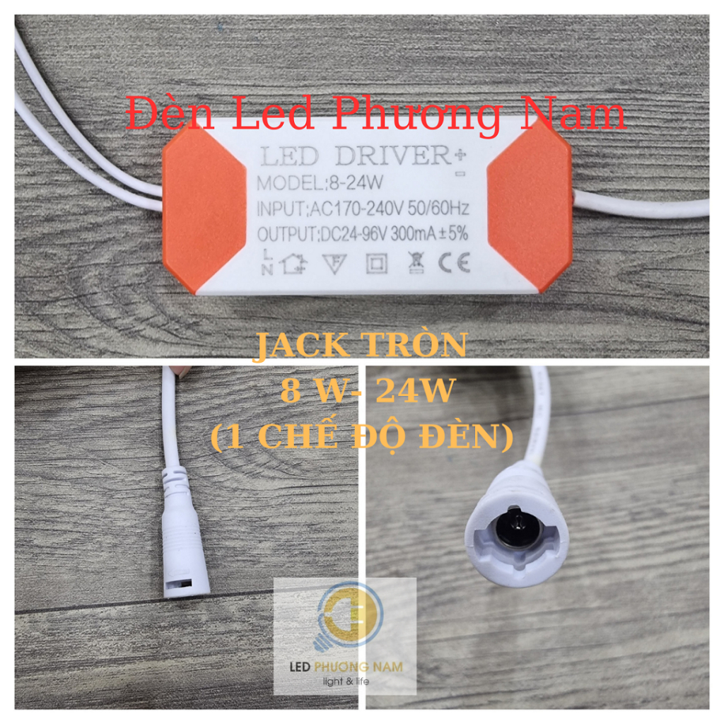 10 Tăng Phô Đèn Led 8w - 24w [Jack Tròn]