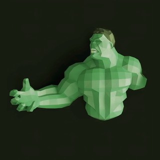 Mô hình giấy Anime Game Marvel Hulk Treo Tường