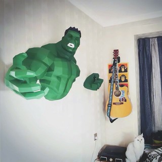 Mô hình giấy Anime Game Marvel Hulk Treo Tường