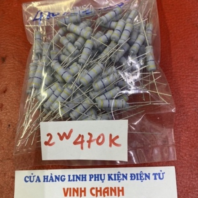 Combo 100  con trở 2W 470k