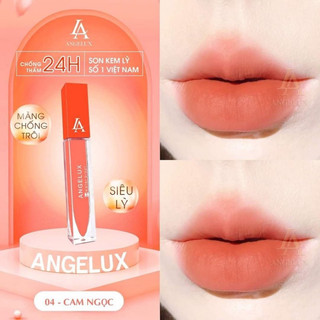 Son Kem Lì Angelux 24h Water Proof Màu Cam Ngọc số 4 Chính Hãng