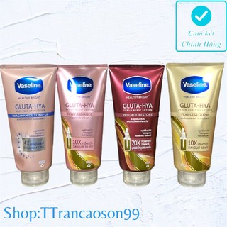 Sữa dưỡng thể vaseline 10x healthy bright gluta hya serum burst thái lan 300ml
