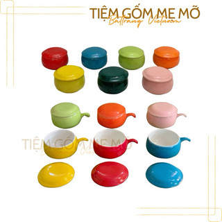Hũ sứ caramen, hũ sữa chua dáng béo dung tích 100ml - gốm sứ Bát Tràng