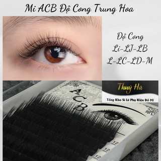 Mi khay ACB cong Li-L-LD-LC-M-LJ-LB_dày 0.07-0.10_độ cong trung hoa-nối mi, bắt keo tốt_dụng cụ nối mi Thúy Hà