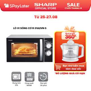 Lò Vi Sóng Cơ Sharp R-31A2VN-S 23L, [ Công Suất 900W, 6 Mức Công Suất,Hẹn Giờ 30']