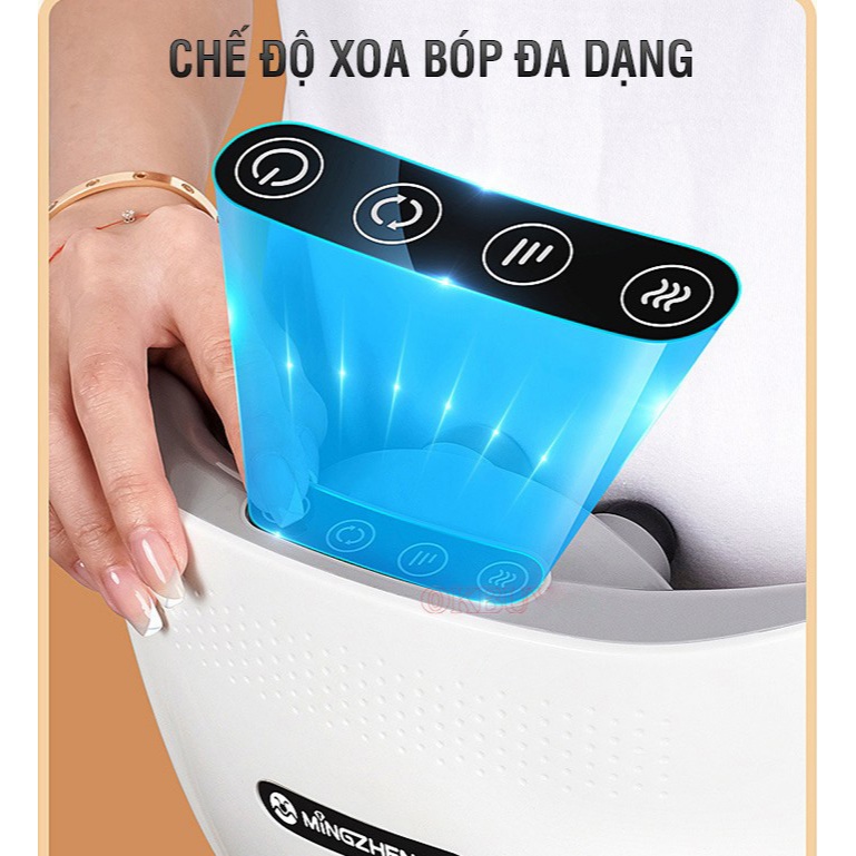 Máy Massage Bụng, Đai Massage Đánh Tan Mỡ Bụng Cao Cấp Có Đèn Hồng Ngoại Kết Hợp Bi Đá Xoay 360