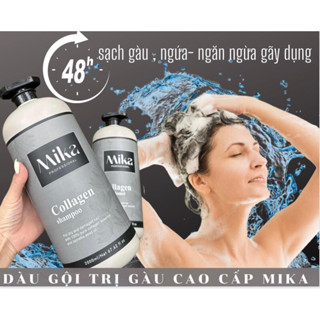  Dầu gội xả Mika collagen phục hồi tóc hư tổn mềm mượt 2000ml 