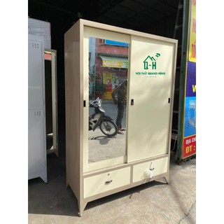 TỦ SẮT SƠN TĨNH ĐIỆN 2 CÁNH CỬA LÙA CAO CẤP
