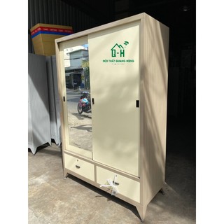 TỦ SẮT SƠN TĨNH ĐIỆN 2 CÁNH CỬA LÙA CAO CẤP