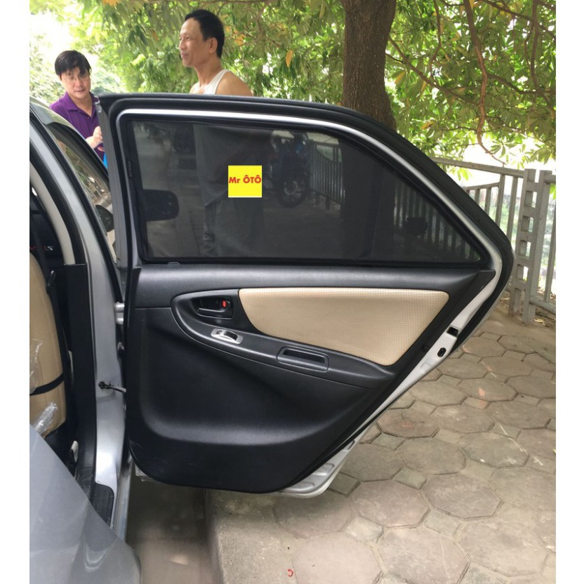Rèm Che Nắng Xe Toyota Vios 2002- 2008 Hàng Loại 1 MR Ô TÔ  ( Rèm Mr ô tô chính hãng vừa khít 100% )
