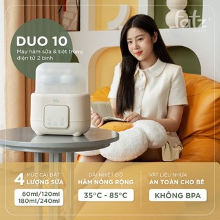 Máy hâm sữa và tiệt trùng điện tử 2 bình Duo 10 - FB3211BK