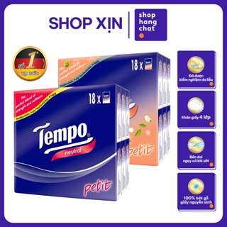 [LỐC 18 GÓI] Khăn Giấy Bỏ túi Tempo Petit Cao Cấp 4 Lớp Bền Dai Thương Hiệu Đức An Toàn Cho Da