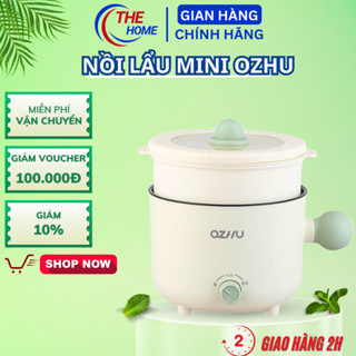  Nồi Điện AZHU Đa Năng Nồi Hấp Mini 2 Nấc Nhiệt Kèm Giá Hấp Có Tay Cầm Tiện Dụng Dung Tích 1.8L 