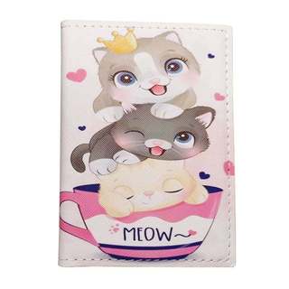 Vỏ bọc Passport Chống Thấm Nước - Mẫu Cats Da tổng hợp PVC T1884