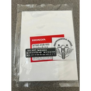  tem hướng dẫn lái xe dán yếm khóa click vision ab 110 ab 125 sh mode lead vario pcx sh lớn 87560KVB950 
