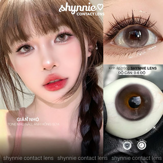 ♡(𝗖𝗔̣̂𝗡 𝗧𝗨̛̀ 𝟬-𝟲 Đ𝗢̣̂) Lens nâu BROWN ánh hồng sữa tự nhiên 14.2mm tone DOUYIN ( kính áp tròng ) - SHYNNIE LENS 🐰
