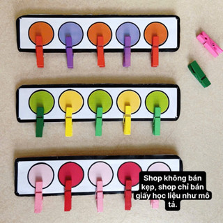 Trò chơi trí tuệ, nhận biết màu sắc (Bộ học liệu giáo dục Montessori)